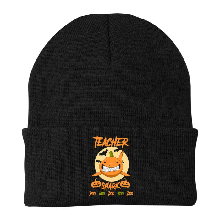 Teacher Shark Doo Boo Boo Pumpkin Halloween Knit Cap Winter Beanie