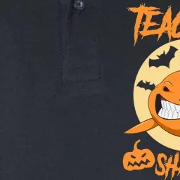 Teacher Shark Doo Boo Boo Pumpkin Halloween Softstyle Adult Sport Polo