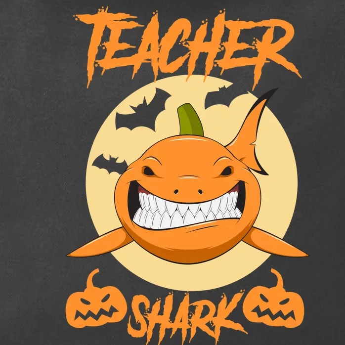 Teacher Shark Doo Boo Boo Pumpkin Halloween Zip Tote Bag