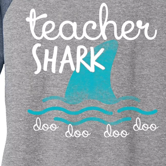 Teacher Shark Doo Doo Doo Women's Tri-Blend 3/4-Sleeve Raglan Shirt