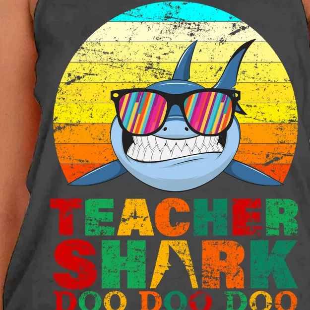 Teacher Shark Doo Doo Doo Your Homework Women's Knotted Racerback Tank