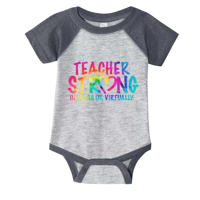 Teacher Strong In Class Or Virtually Infant Baby Jersey Bodysuit