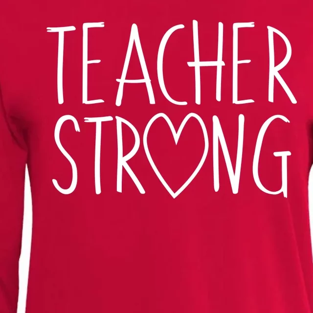 Teacher Strong Support Womens Cotton Relaxed Long Sleeve T-Shirt