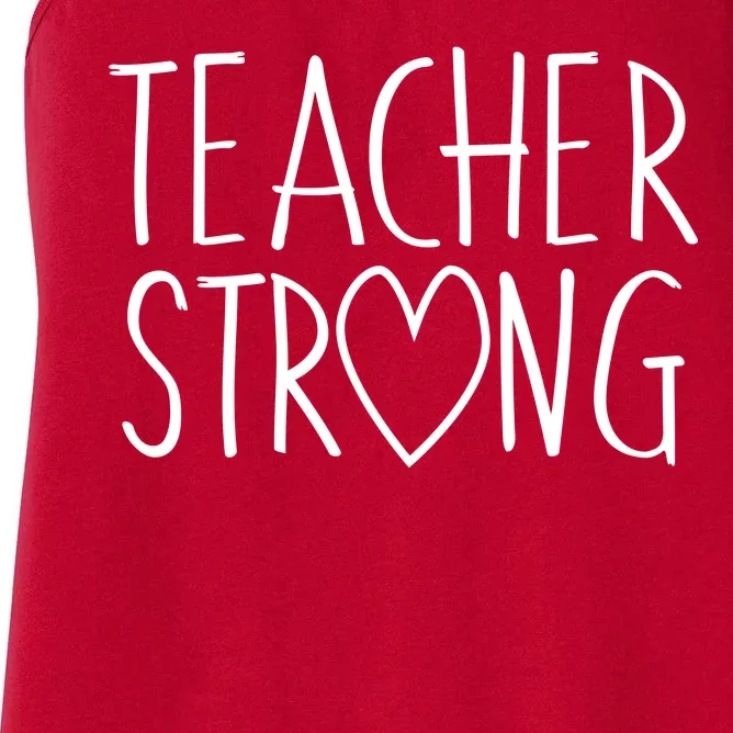 Teacher Strong Support Women's Racerback Tank