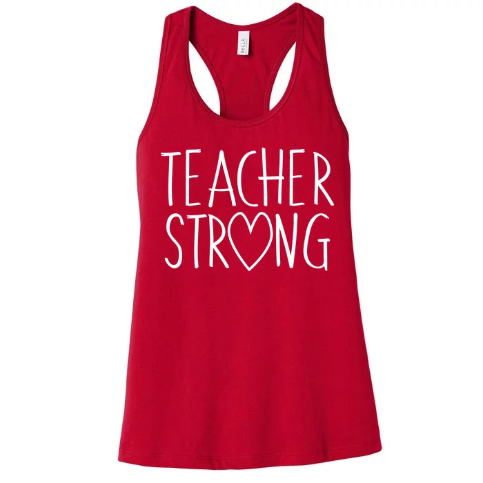 Teacher Strong Support Women's Racerback Tank