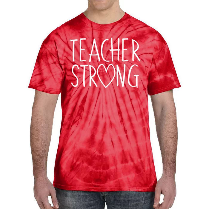 Teacher Strong Support Tie-Dye T-Shirt