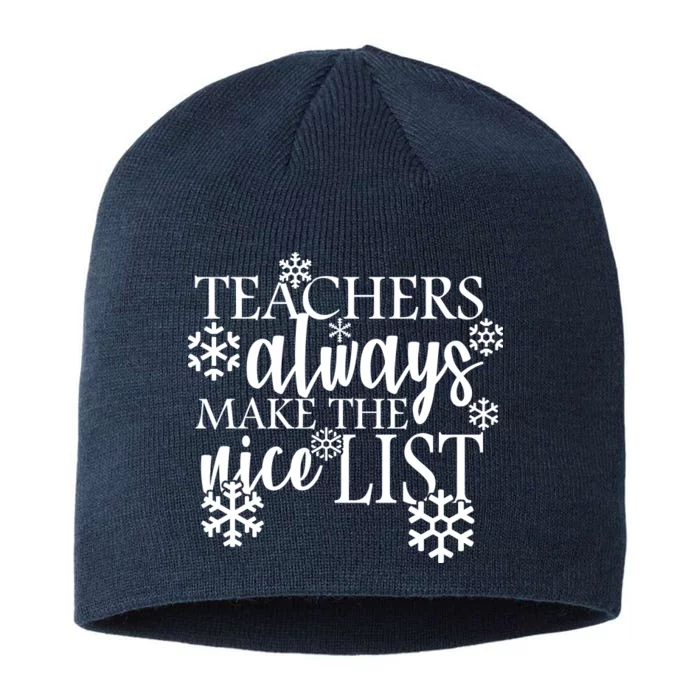 Teachers Always Make The Nice List 8 1/2in Sustainable Knit Beanie