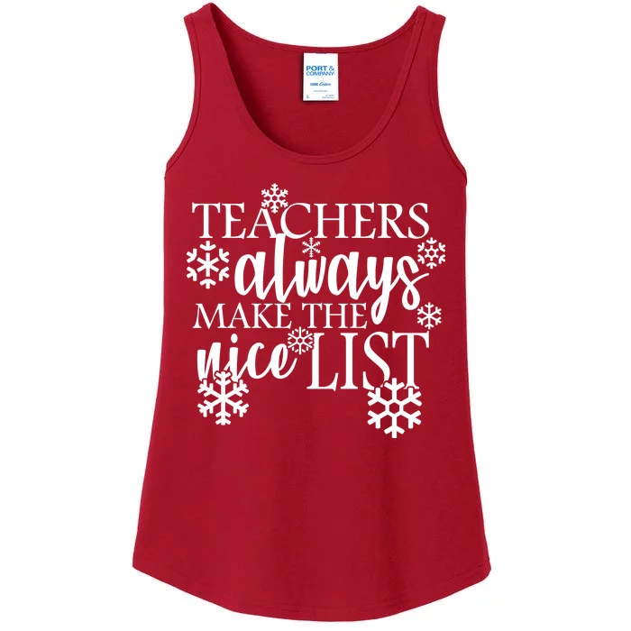 Teachers Always Make The Nice List Ladies Essential Tank