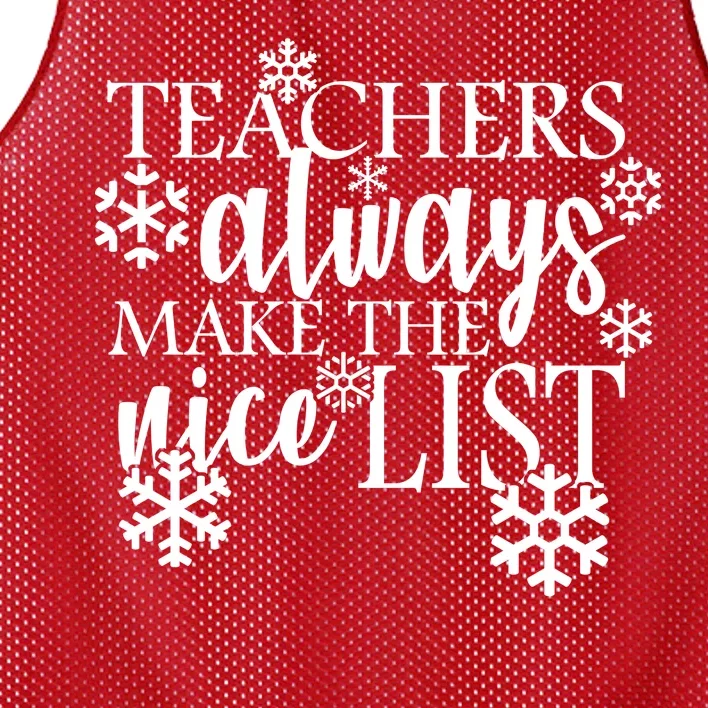 Teachers Always Make The Nice List Mesh Reversible Basketball Jersey Tank