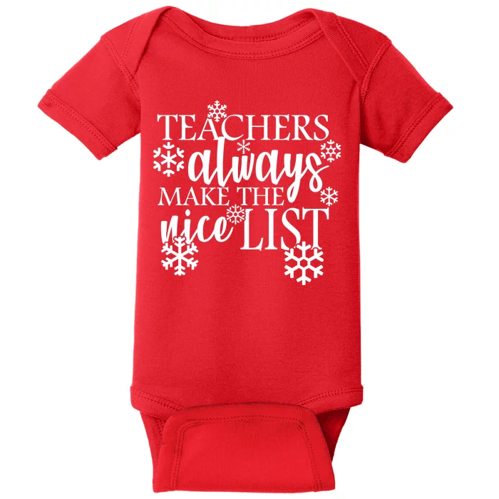 Teachers Always Make The Nice List Baby Bodysuit