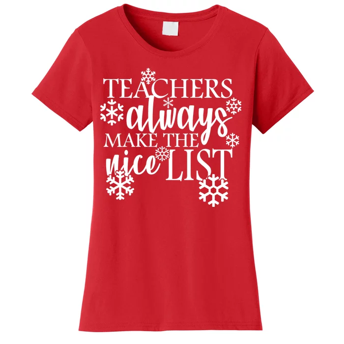 Teachers Always Make The Nice List Women's T-Shirt