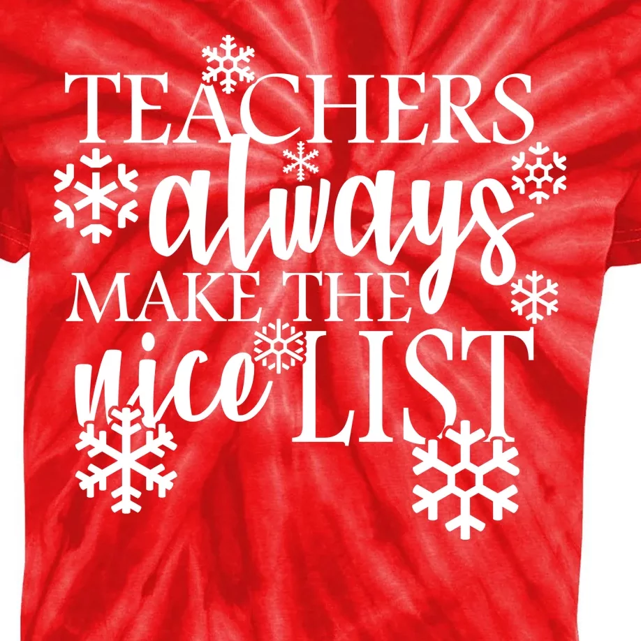 Teachers Always Make The Nice List Kids Tie-Dye T-Shirt