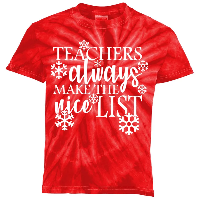 Teachers Always Make The Nice List Kids Tie-Dye T-Shirt