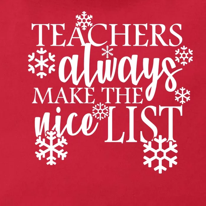 Teachers Always Make The Nice List Zip Tote Bag