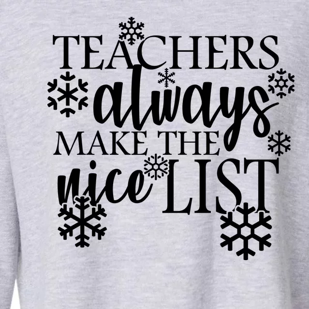 Teachers Always Make The Nice List Cropped Pullover Crew