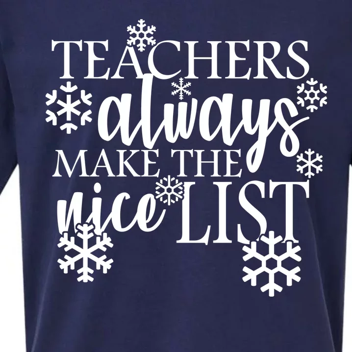 Teachers Always Make The Nice List Sueded Cloud Jersey T-Shirt