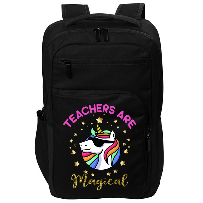 Teachers are Magical Funny Unicorn Impact Tech Backpack