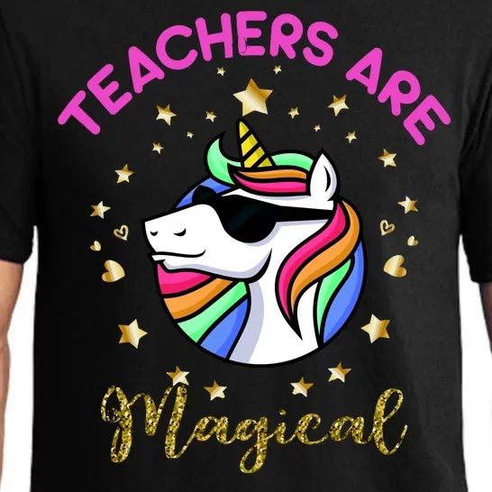 Teachers are Magical Funny Unicorn Pajama Set