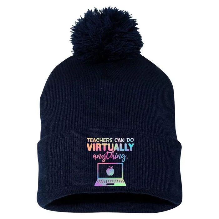 Teachers Can Do Virtually Anything Pom Pom 12in Knit Beanie