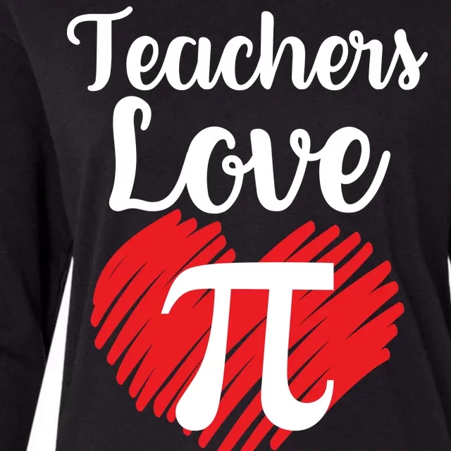 Teachers Love Pi Womens Cotton Relaxed Long Sleeve T-Shirt