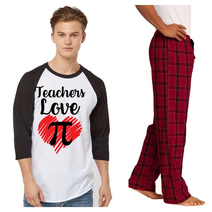 Teachers Love Pi Raglan Sleeve Pajama Set