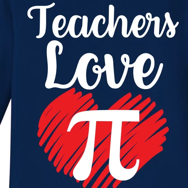 Teachers Love Pi Baby Long Sleeve Bodysuit