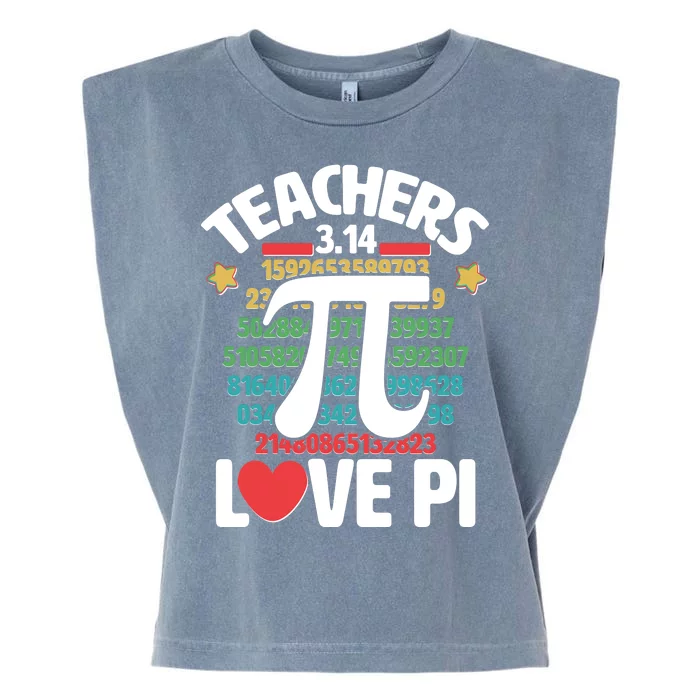 Teachers Love Pi 3.14 Garment-Dyed Women's Muscle Tee