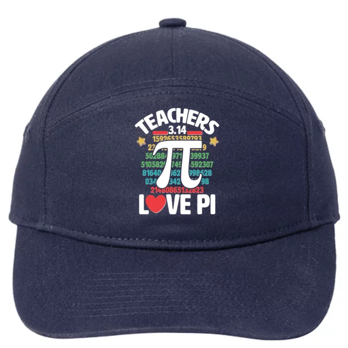 Teachers Love Pi 3.14 7-Panel Snapback Hat