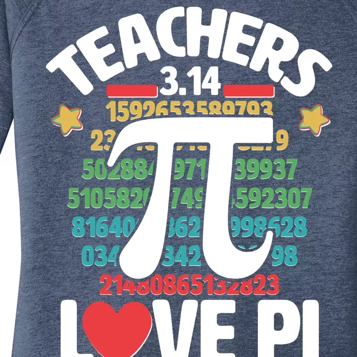 Teachers Love Pi 3.14 Women's Perfect Tri Tunic Long Sleeve Shirt