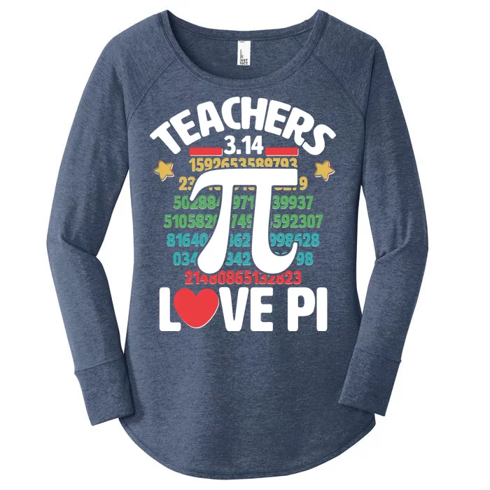 Teachers Love Pi 3.14 Women's Perfect Tri Tunic Long Sleeve Shirt