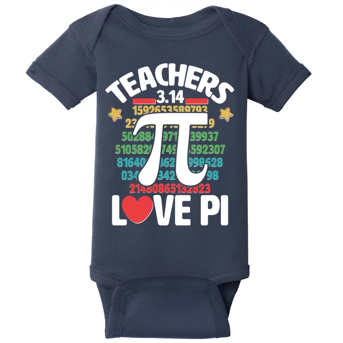 Teachers Love Pi 3.14 Baby Bodysuit