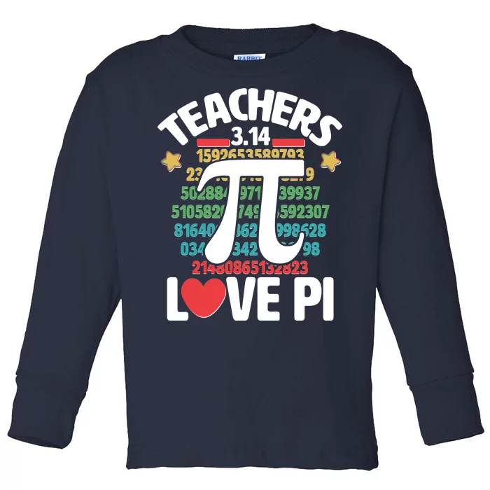 Teachers Love Pi 3.14 Toddler Long Sleeve Shirt