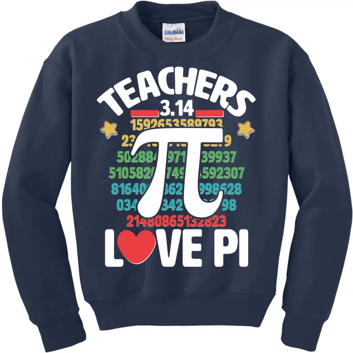 Teachers Love Pi 3.14 Kids Sweatshirt