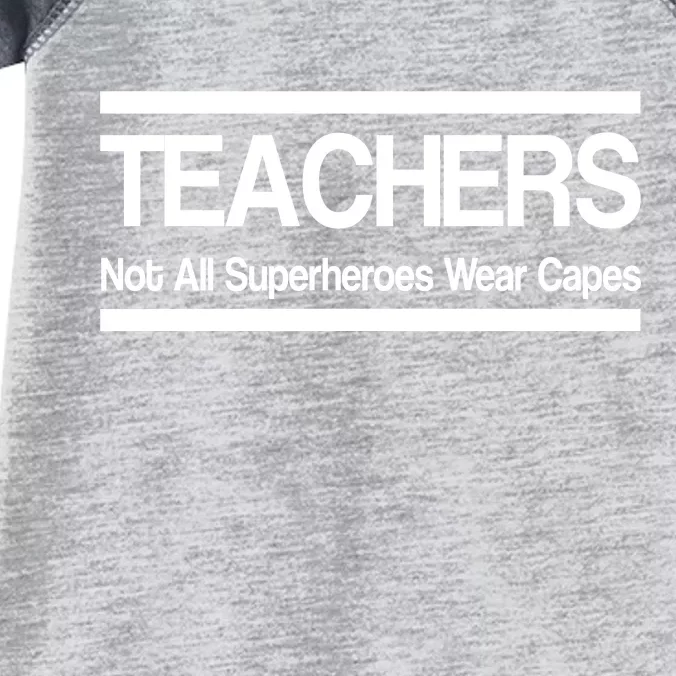 Teachers Not All Super Heroes Wear Capes Infant Baby Jersey Bodysuit