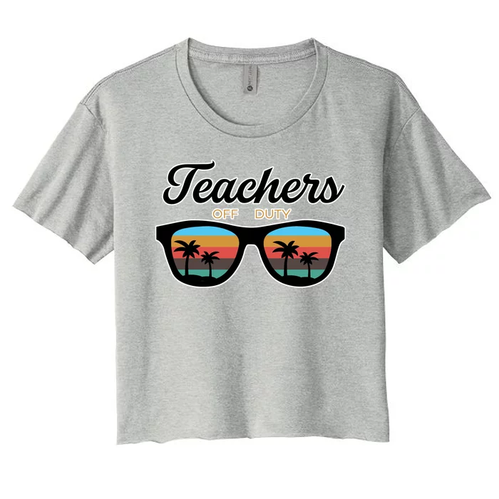 Teachers Off Duty Sunglasses Women's Crop Top Tee