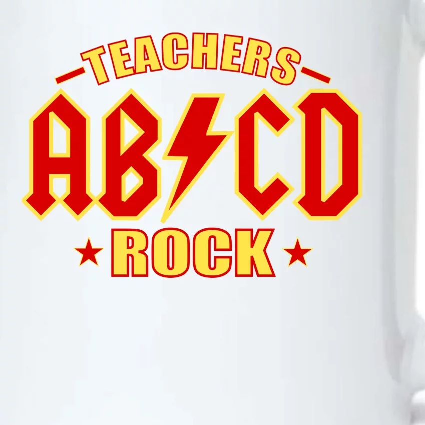 Teachers ROCK AB v CD ABCD Black Color Changing Mug