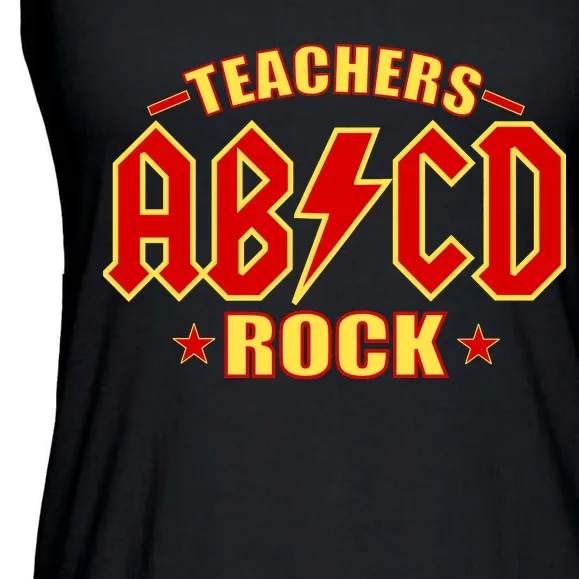 Teachers ROCK AB v CD ABCD Ladies Essential Flowy Tank