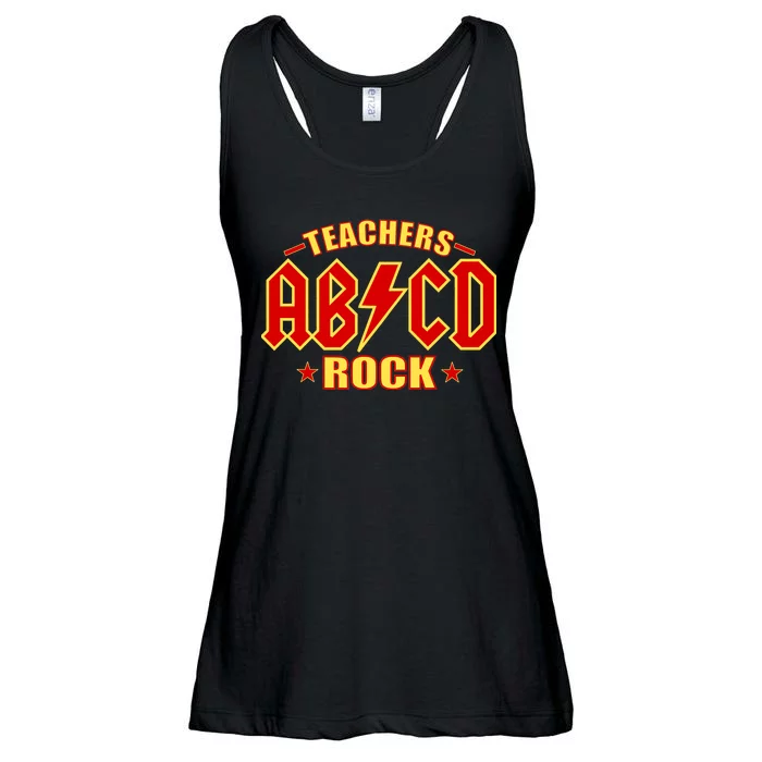 Teachers ROCK AB v CD ABCD Ladies Essential Flowy Tank