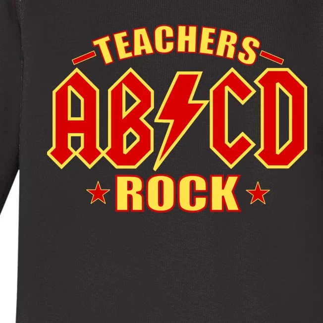 Teachers ROCK AB v CD ABCD Baby Long Sleeve Bodysuit