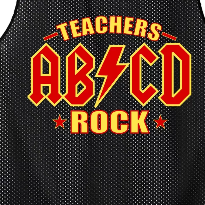 Teachers ROCK AB v CD ABCD Mesh Reversible Basketball Jersey Tank