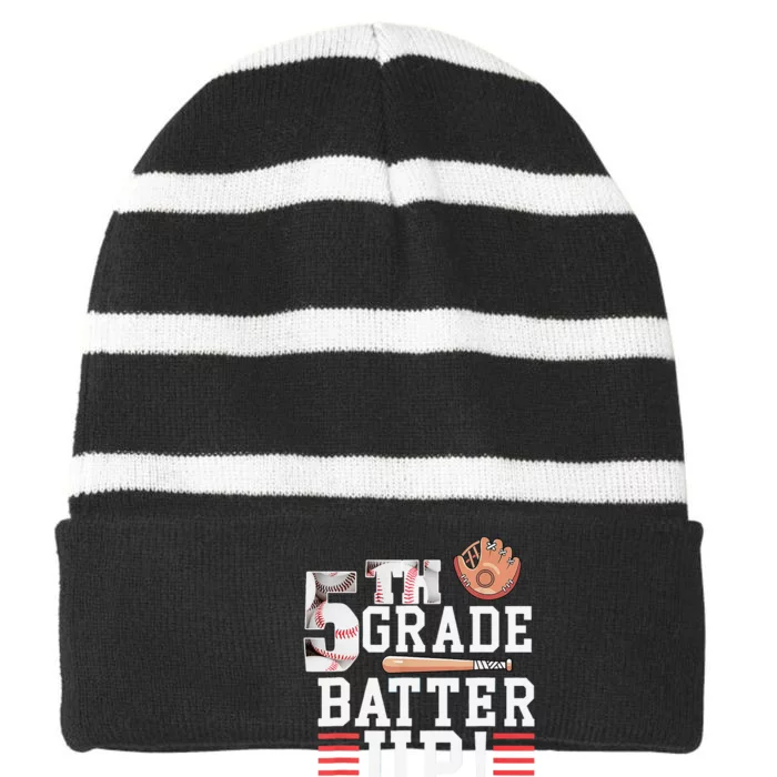 Teachers ROCK AB v CD ABCD Striped Beanie with Solid Band