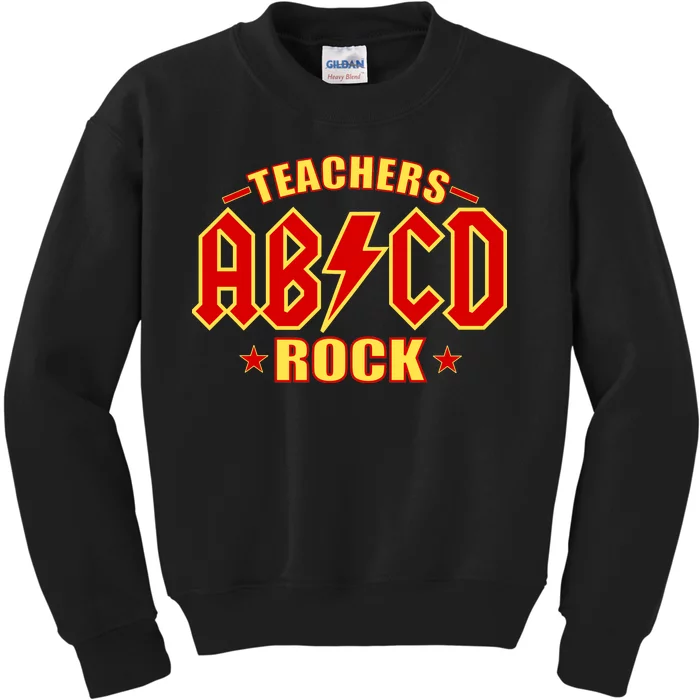 Teachers ROCK AB v CD ABCD Kids Sweatshirt