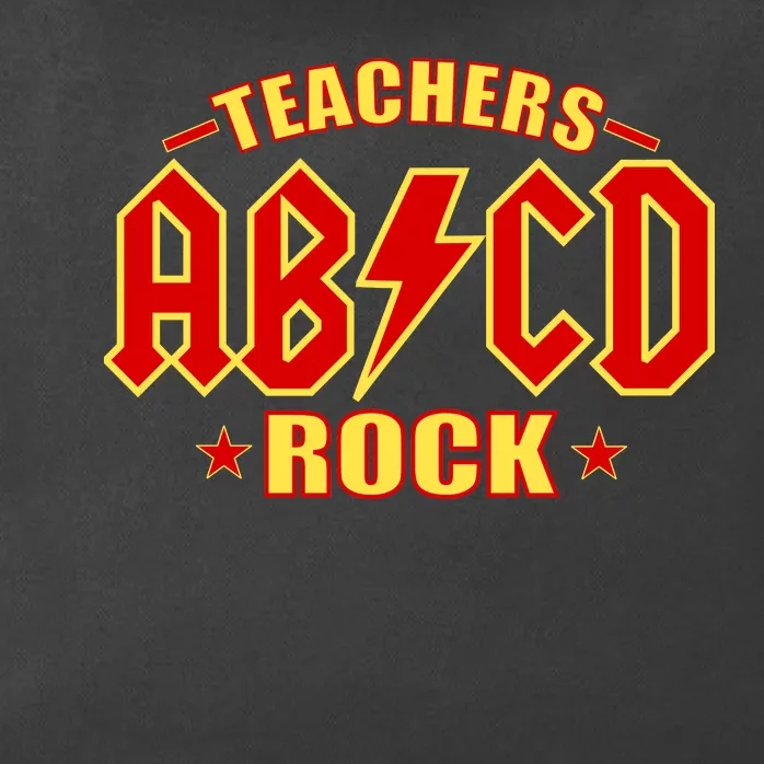 Teachers ROCK AB v CD ABCD Zip Tote Bag