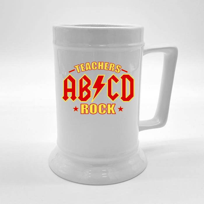 Teachers ROCK AB v CD ABCD Front & Back Beer Stein