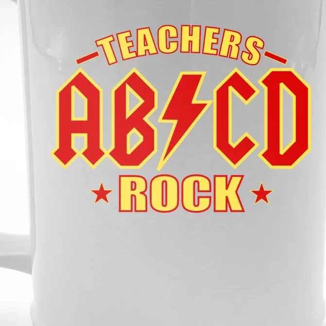 Teachers ROCK AB v CD ABCD Front & Back Beer Stein