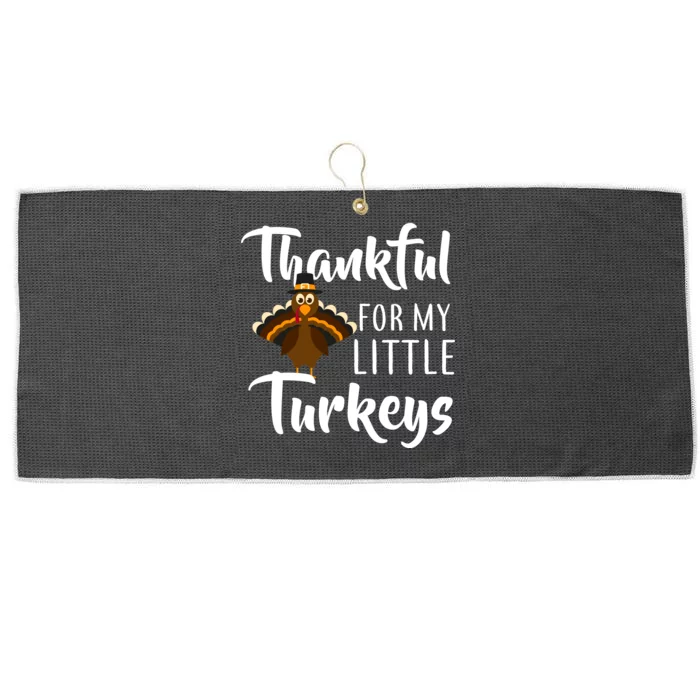 Teachers Thanksgiving Thankful For My little Turkeys Large Microfiber Waffle Golf Towel