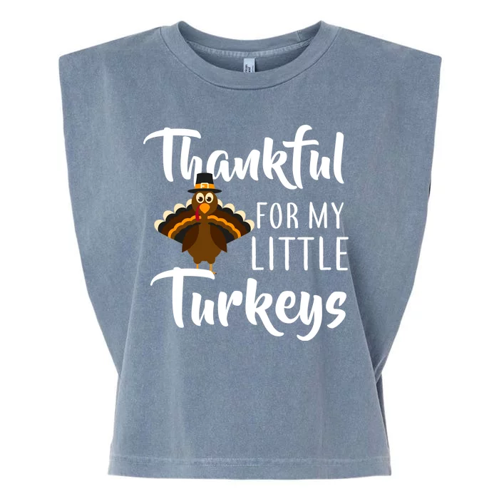 Teachers Thanksgiving Thankful For My little Turkeys Garment-Dyed Women's Muscle Tee