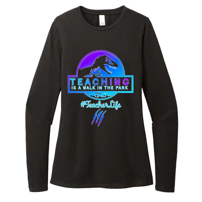 Teaching Is A Walk In Park Jurassic Teacher Womens CVC Long Sleeve Shirt