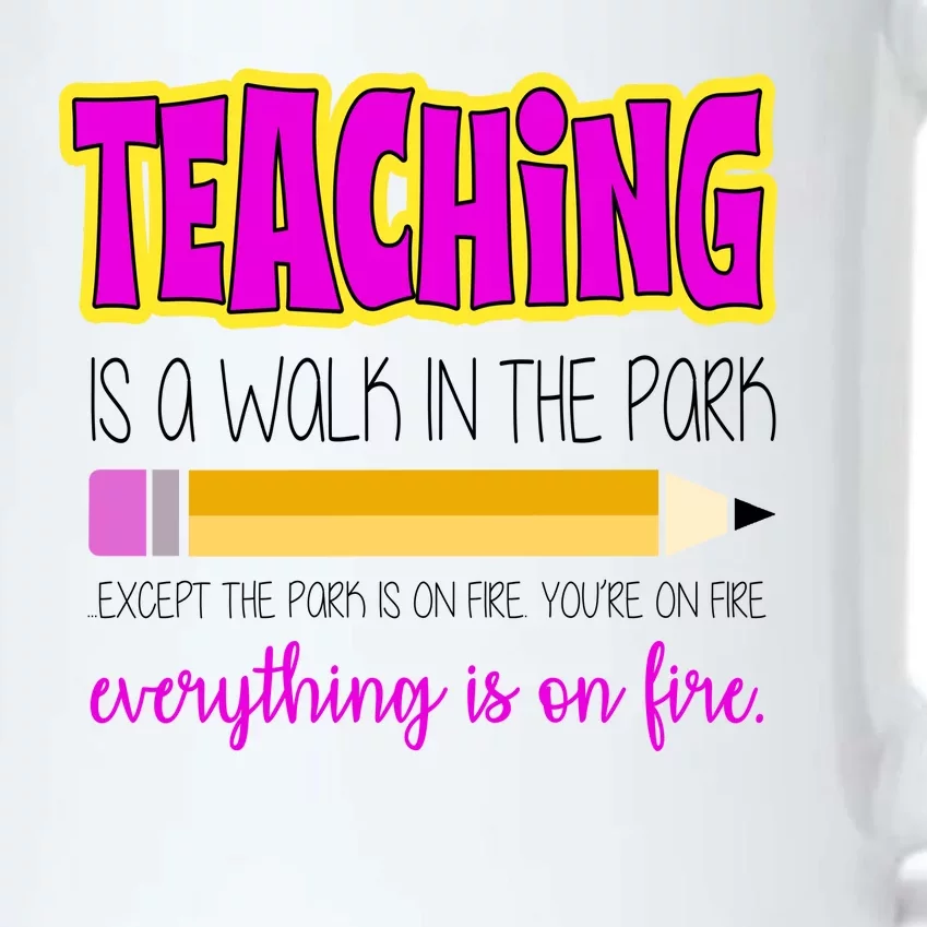 Teaching Is A Walk In The Park Black Color Changing Mug