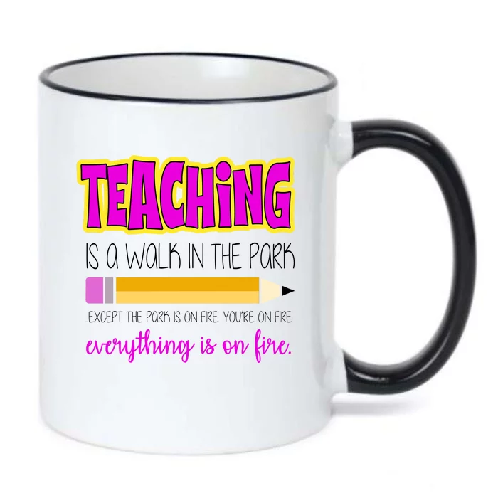 Teaching Is A Walk In The Park Black Color Changing Mug